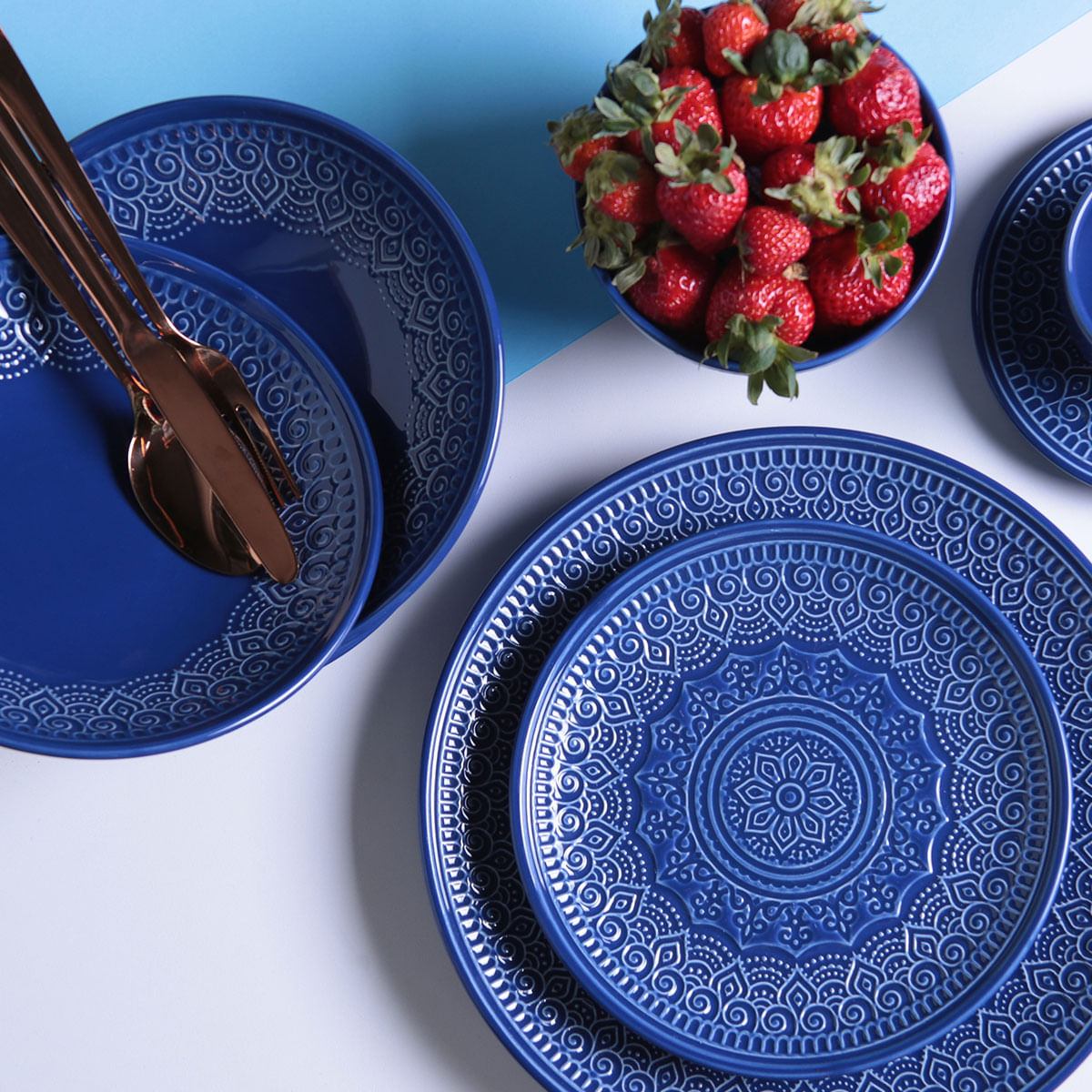 CONJUNTO C/ 6 XÍCARAS DE CAFÉ C/ PIRES AGRA AZ NAVY 112 ml - Porto