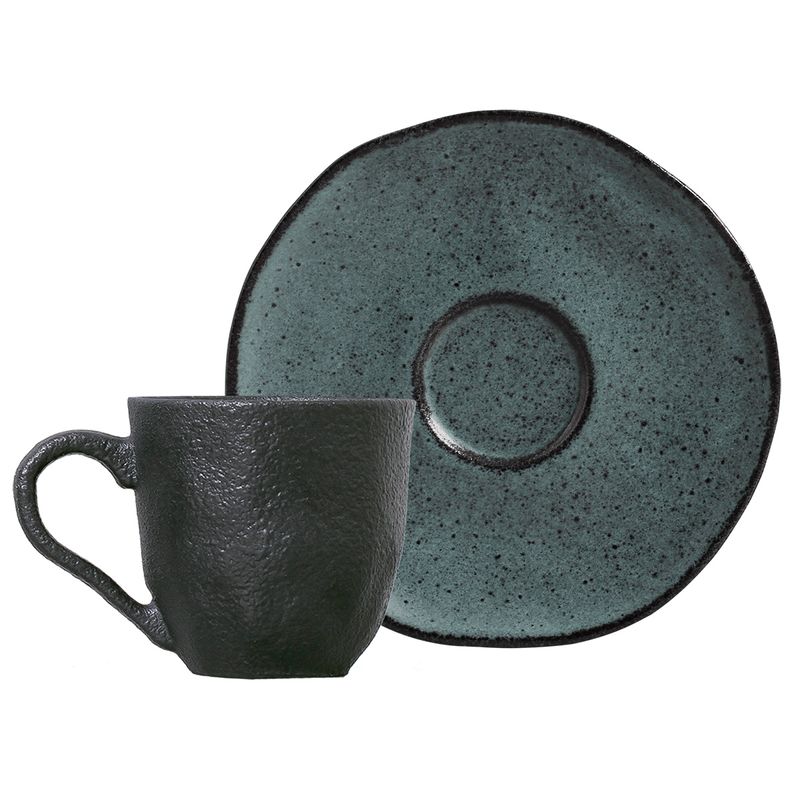 Aparelho de Jantar Geo Organico Preto Matte 04 pessoas Porto