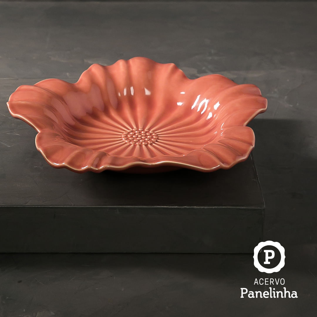 Prato Multiuso Sobremesa Ocean Pimenta-Rosa - Panelinha Ø19,5cm