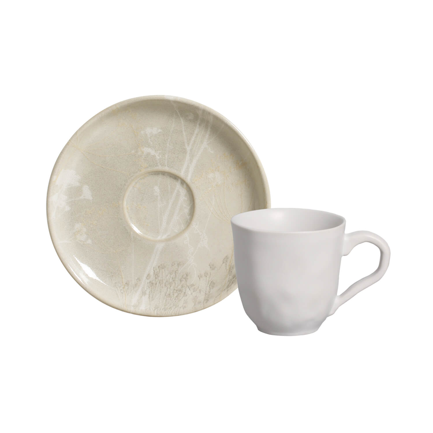 Conjunto com 6 Xícaras de Café com Pires Bio Hallerbos 120ml