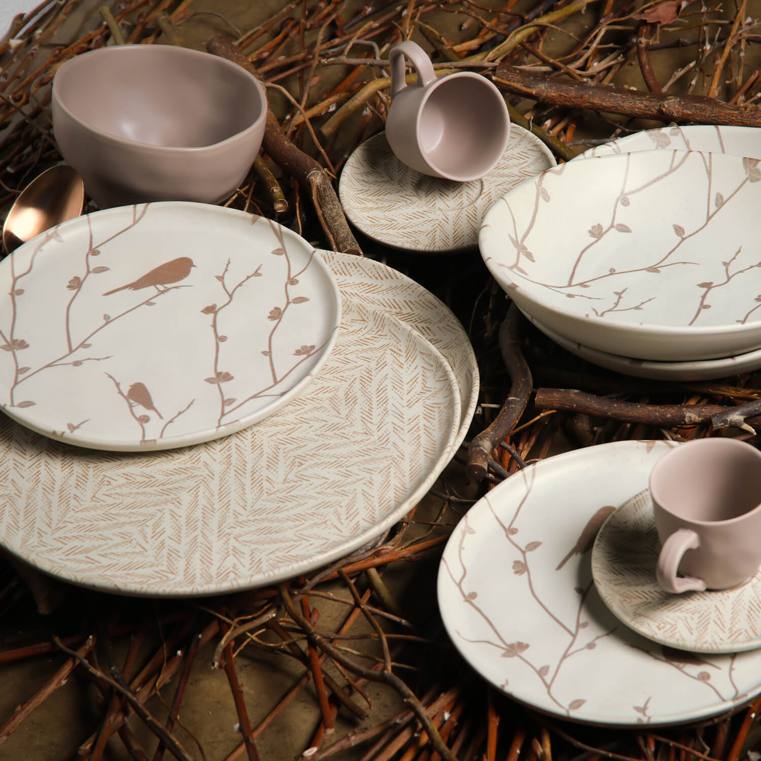 Conjunto com 6 Pratos de Sobremesa Bio Stoneware Luar Ø21,5cm