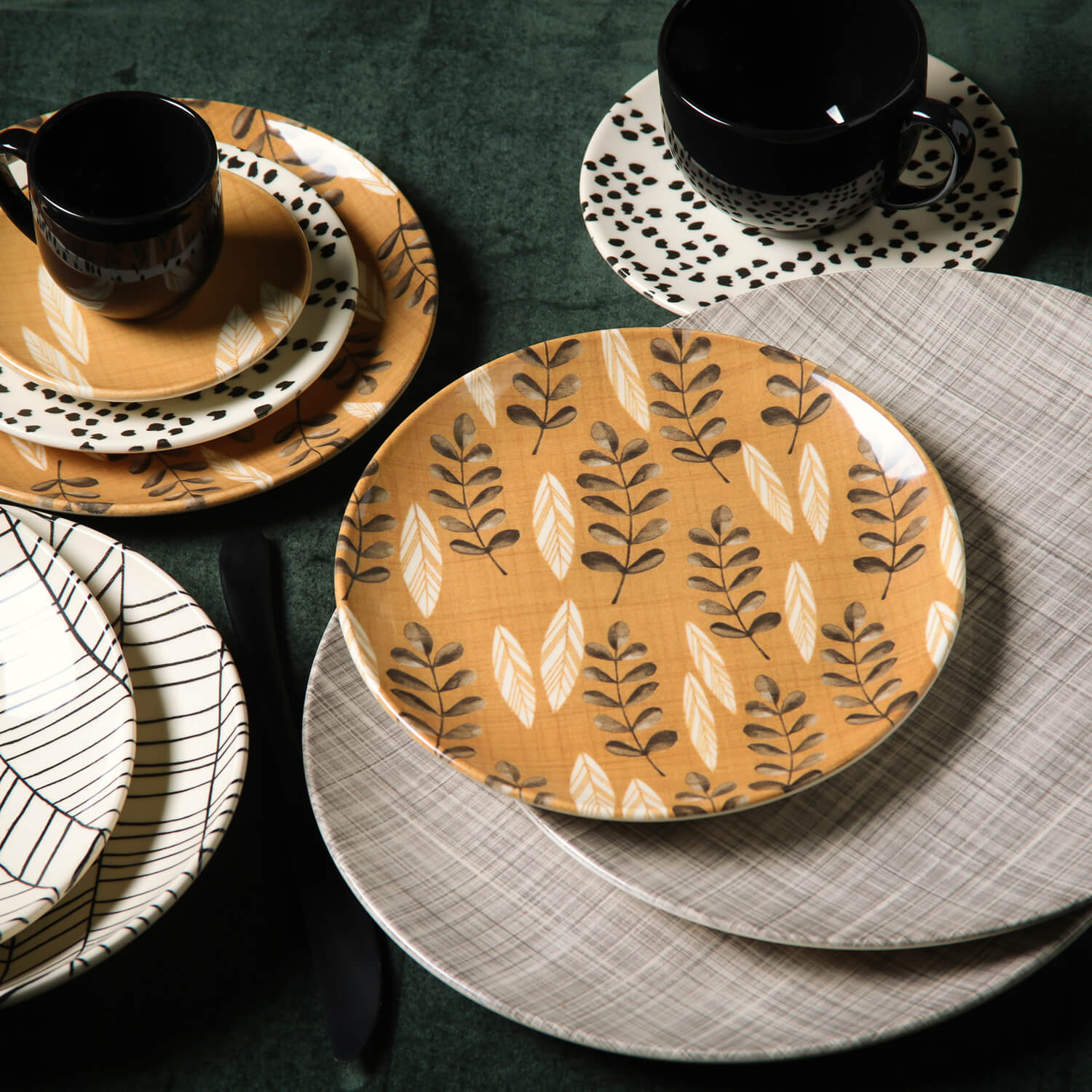 Conjunto com 6 Pratos Raso Coup Grano Ø27,5cm - Porto Brasil Cerâmica