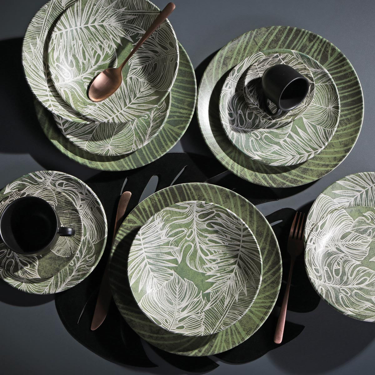 Kit Celebrar 18 Peças Coup Herbarium Porto Brasil Cerâmica