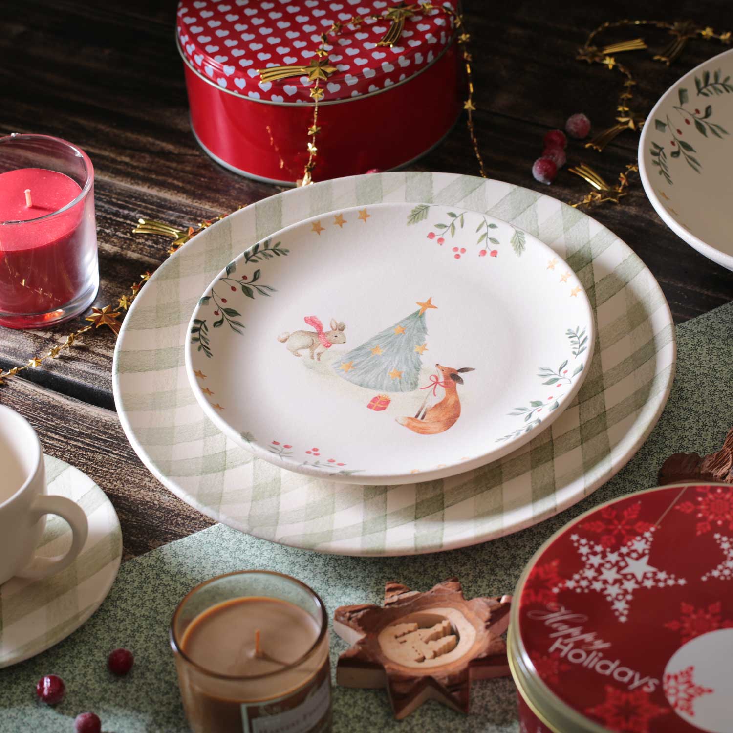 Conjunto com 6 Pratos Raso Coup Christmas Card Ø27,5cm - Porto