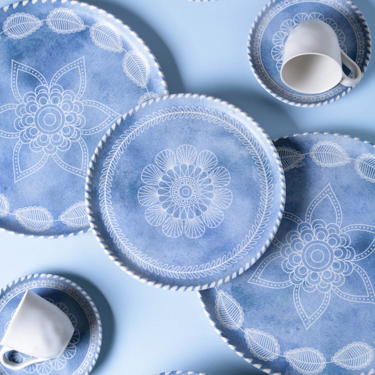 Conjunto com 6 Pratos Raso Bio Boho Ø27,5cm - Porto Brasil Cerâmica