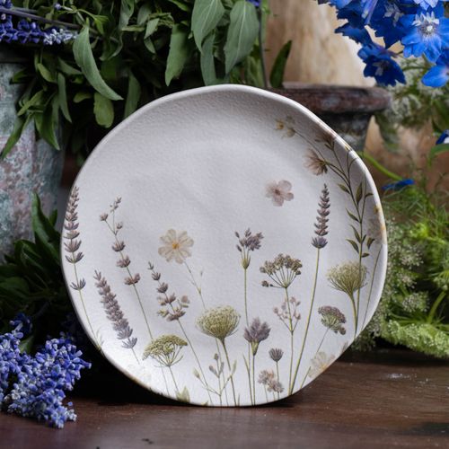 Conjunto com 6 Pratos de Sobremesa Orgânico Lavanda Ø19,5cm