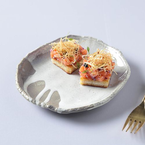 Conjunto com 4 Pratos de Sobremesa Orgânico Eco Pampa Ø19cm