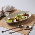 14414126301 TRAVESSA OVAL FUNDA GRANDE ORGANICO STONEWARE 32x16CM VANILLA0