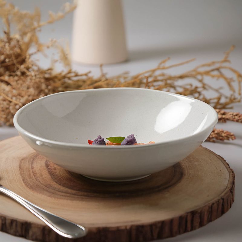 11114126401 TIGELA MEDIA ORGANICO STONEWARE Ø25x8CM GLAM03