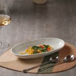 14414126401 TRAVESSA OVAL FUNDA GRANDE ORGANICO STONEWARE 32x16CM GLAM03
