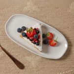 15114126401 TRAVESSA OVAL RASA PEQUENA ORGANICO STONEWARE 23x11CM GLAM02