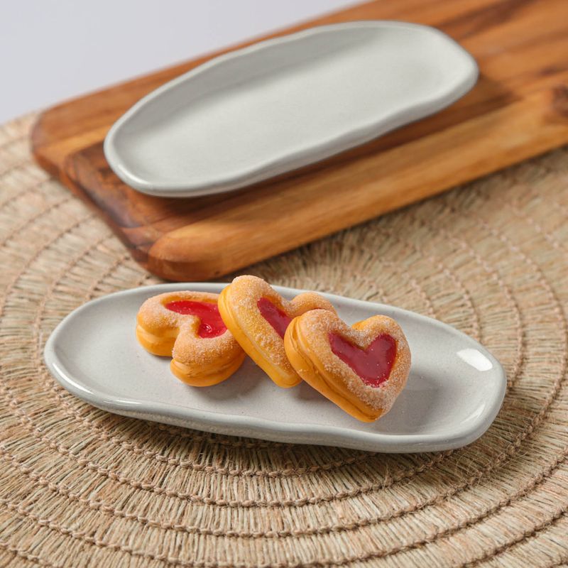 15214126401 TRAVESSA OVAL RASA MINI ORGANICO STONEWARE 16,5x8CM GLAM0